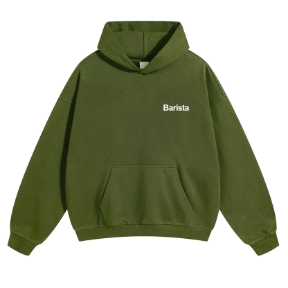Barista Unisex Solid Color Hoodie wearishow