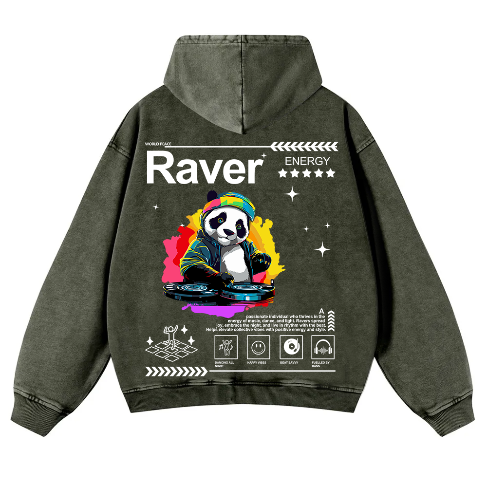 Raver Washed Hoodie wearishow