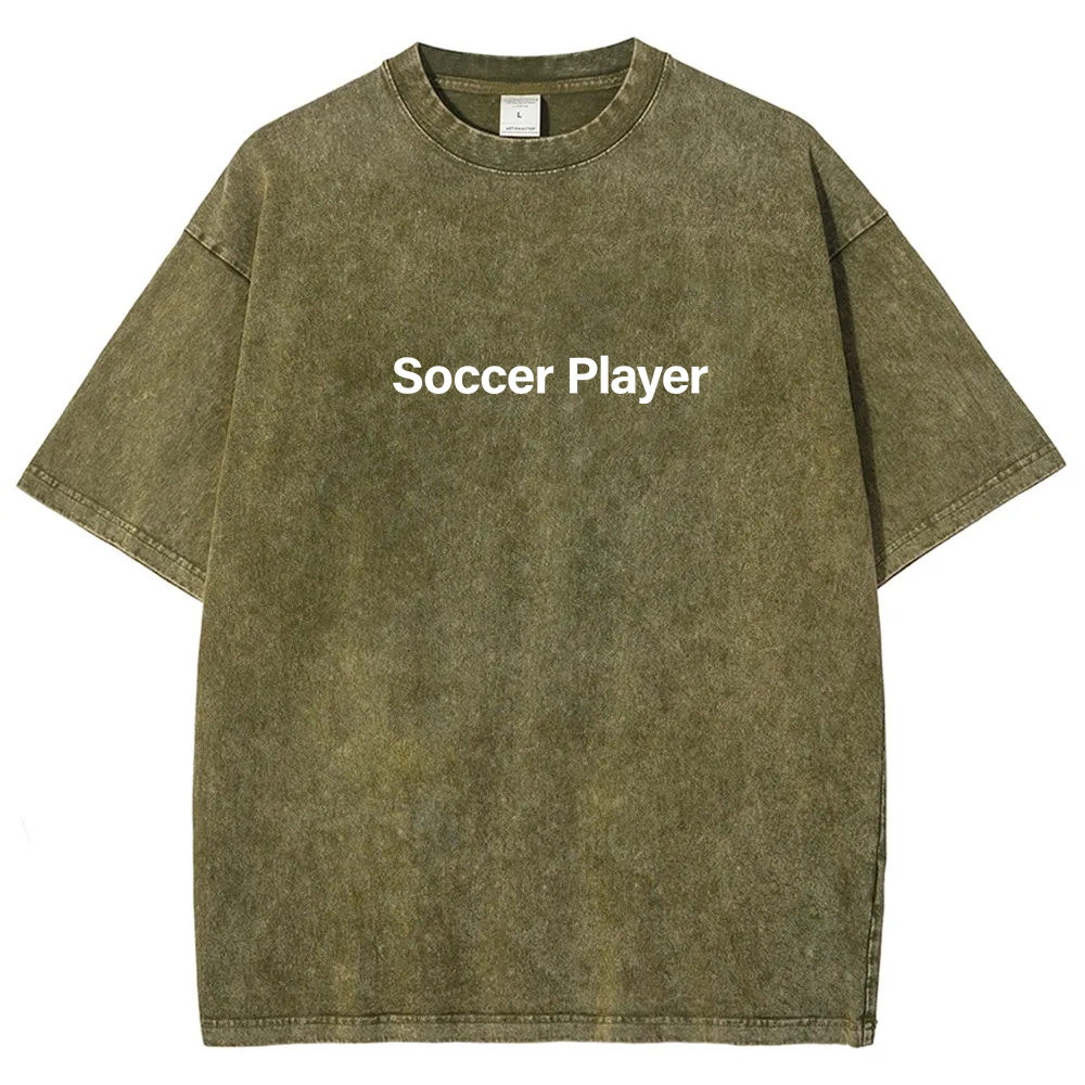 Soccer Player Unisex Fit Washed T-Shirt