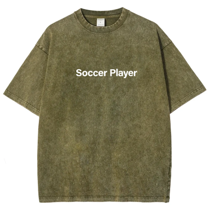 Soccer Player Unisex Fit Washed T-Shirt