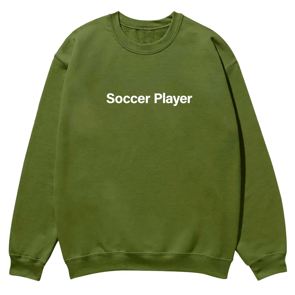 Soccer Player Casual Crewneck Sweatshirt wearishow