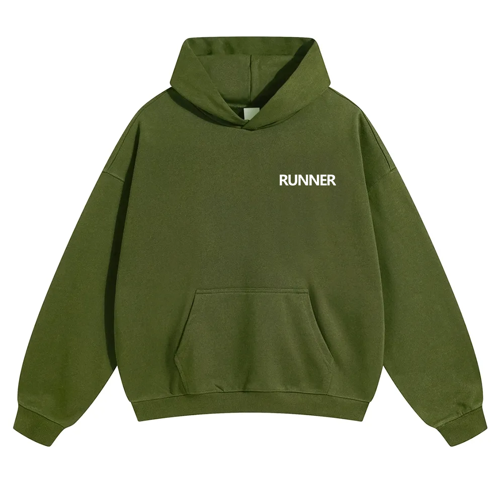 Runner Unisex Solid Color Hoodie wearishow