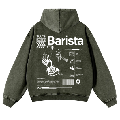 Barista Washed Hoodie wearishow
