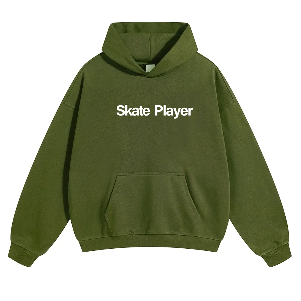 Skate Player  Unisex Solid Color Hoodie wearishow