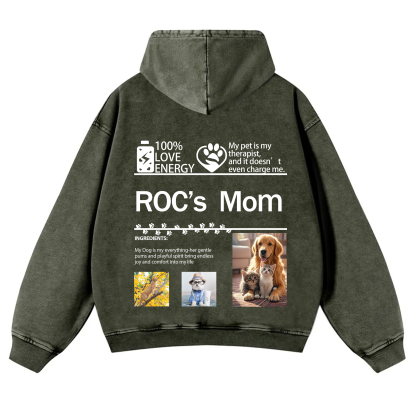 Pet Photo Creative Customized Unisex Washed Hoodie