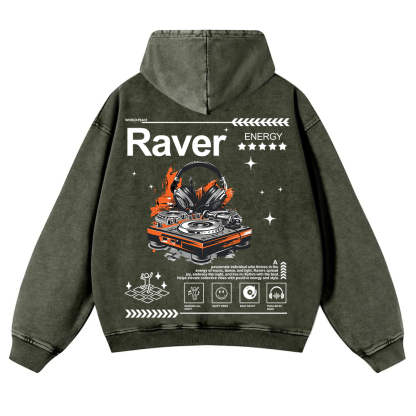 Raver Washed Hoodie wearishow