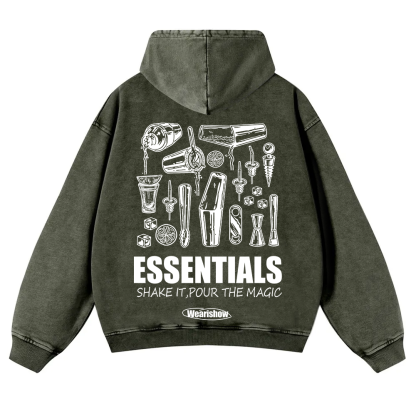 Bartender Essentials Washed Hoodie wearishow