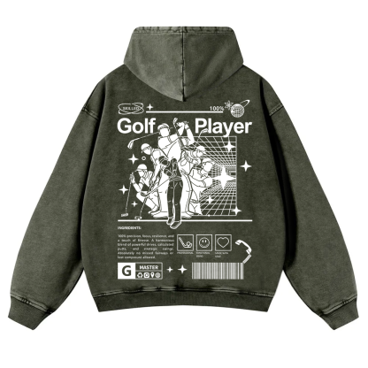 Golf Player Washed Hoodie wearishow
