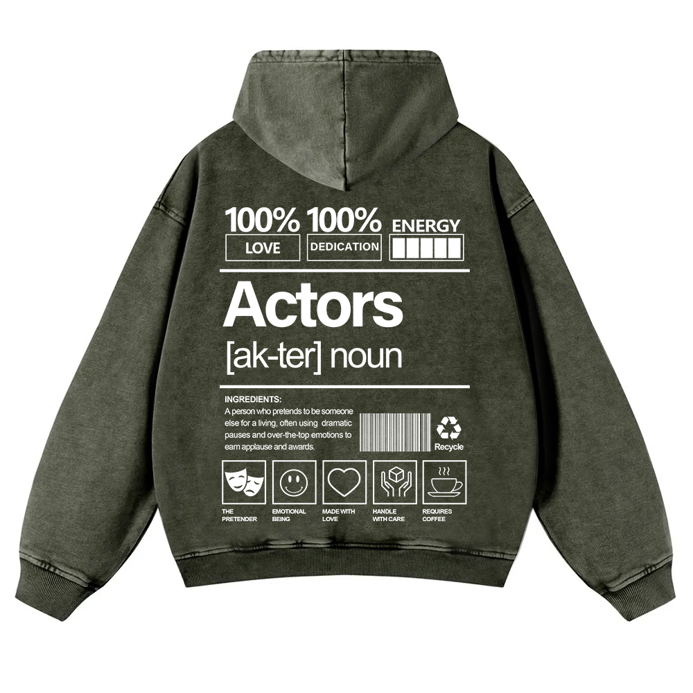 Actors  Washed Hoodie wearishow