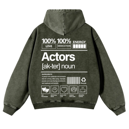 Actors  Washed Hoodie wearishow