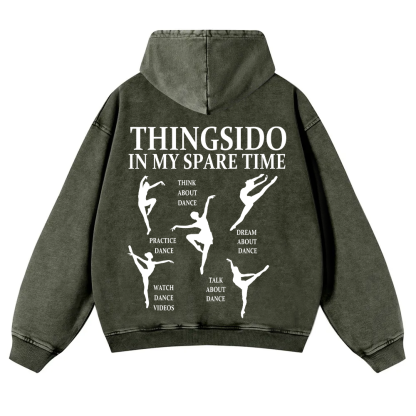 Thingsido In My Spare Time Washed Hoodie wearishow
