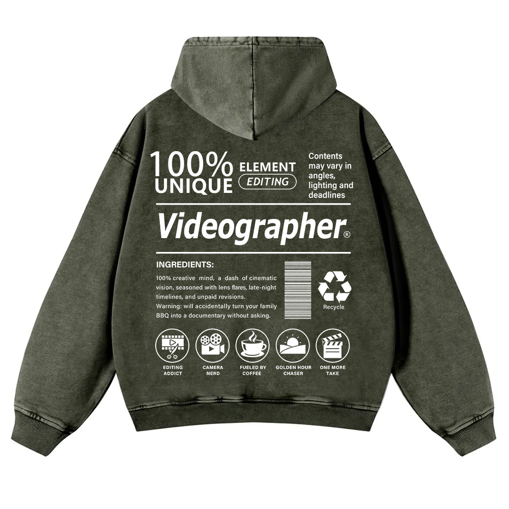 Videographer Washed Hoodie wearishow