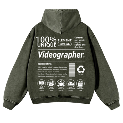 Videographer Washed Hoodie wearishow