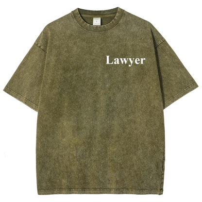 Lawyer Unisex Fit Washed T-Shirt?