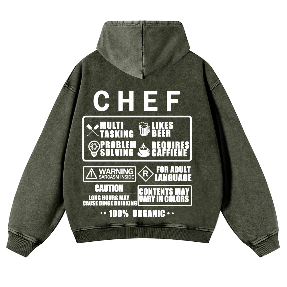 Chef Casual Washed Hoodie 