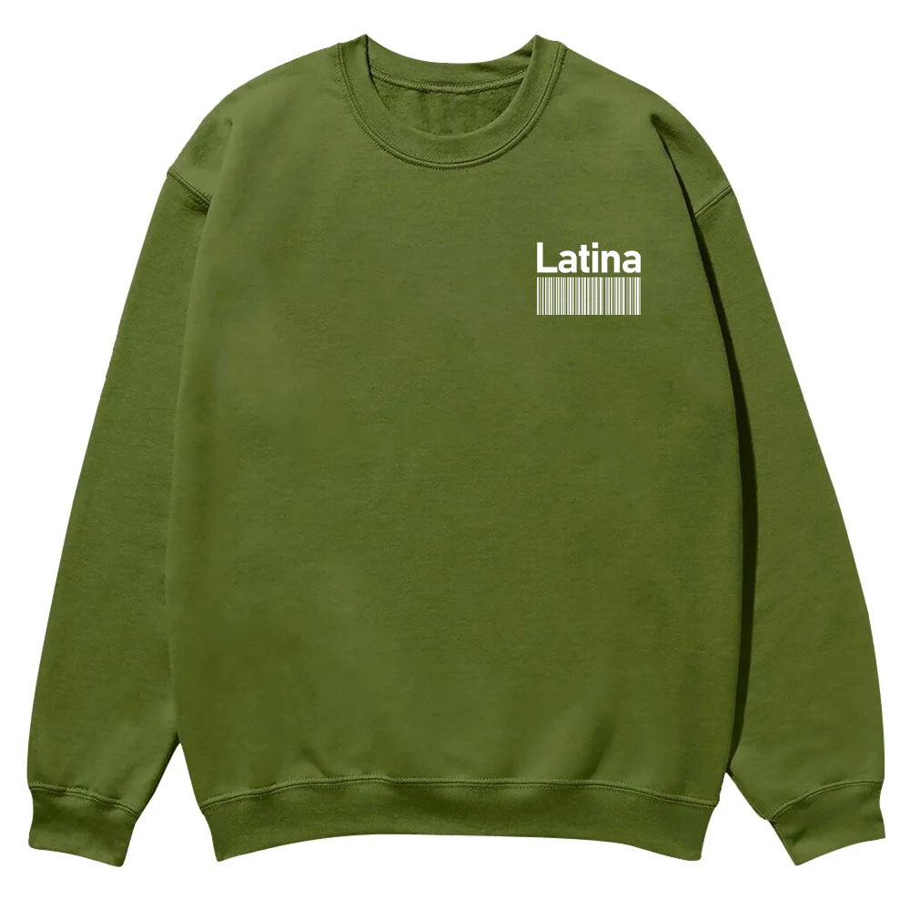 Latina Addcustom Unisex Fit  Casual Crewneck Sweatshirt wearishow