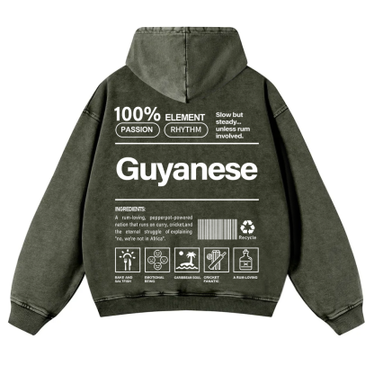 Guyanese Unisex Fit  Washed Hoodie wearishow