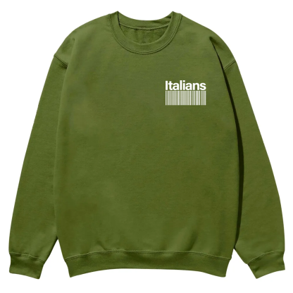 Italians Unisex Fit  Casual Crewneck Sweatshirt wearishow