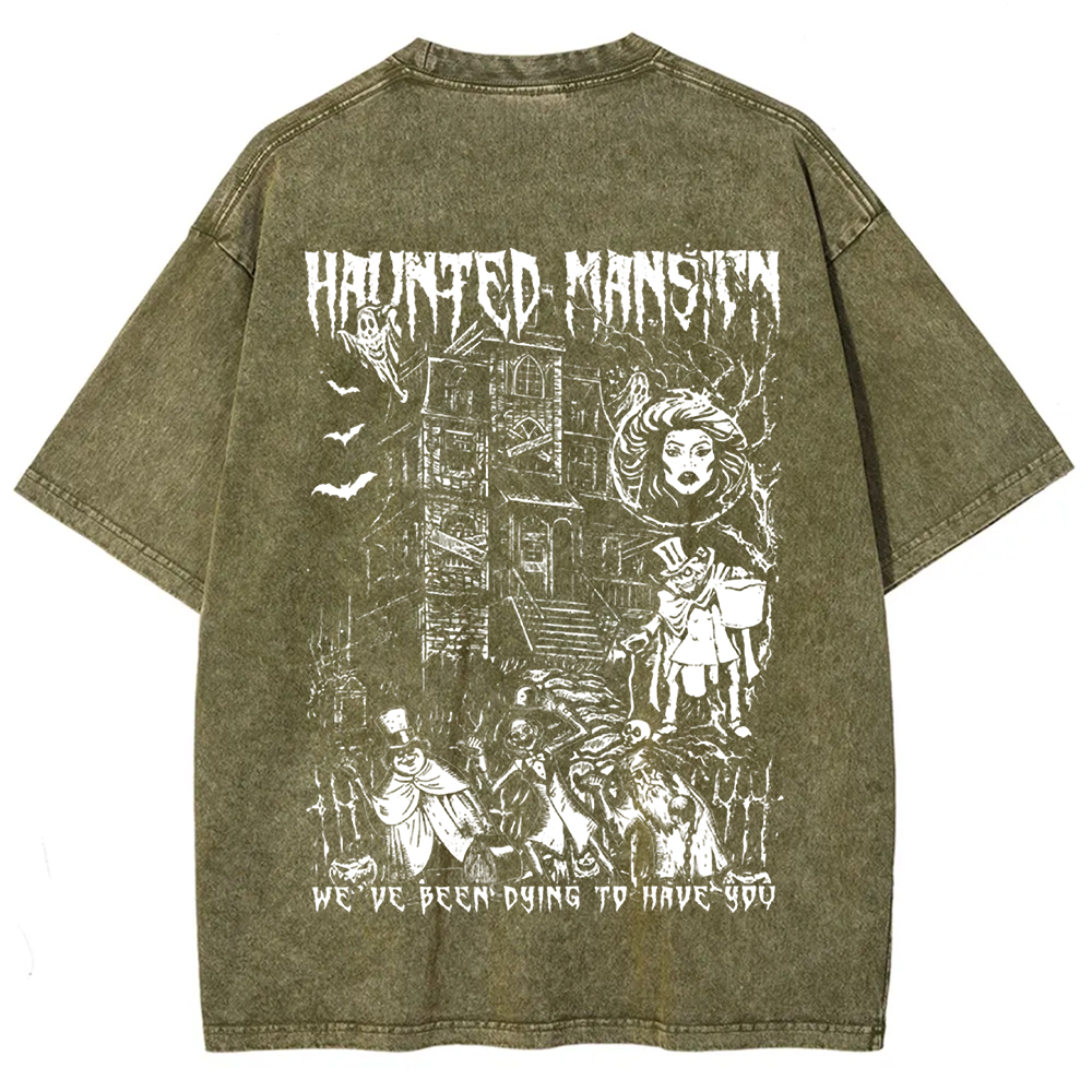 Unisex Vintage  Haunted Mansion Horror Movie t-Shirt