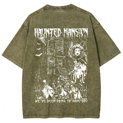 Unisex Vintage  Haunted Mansion Horror Movie t-Shirt