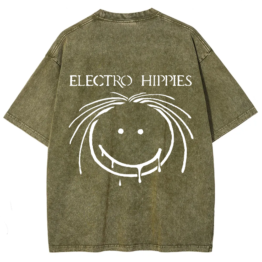 Unisex Vintage Electro Hippies Punk Band  t-Shirt