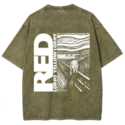 Unisex Vintage  Red Lorry Yellow Lorry Band t-Shirt