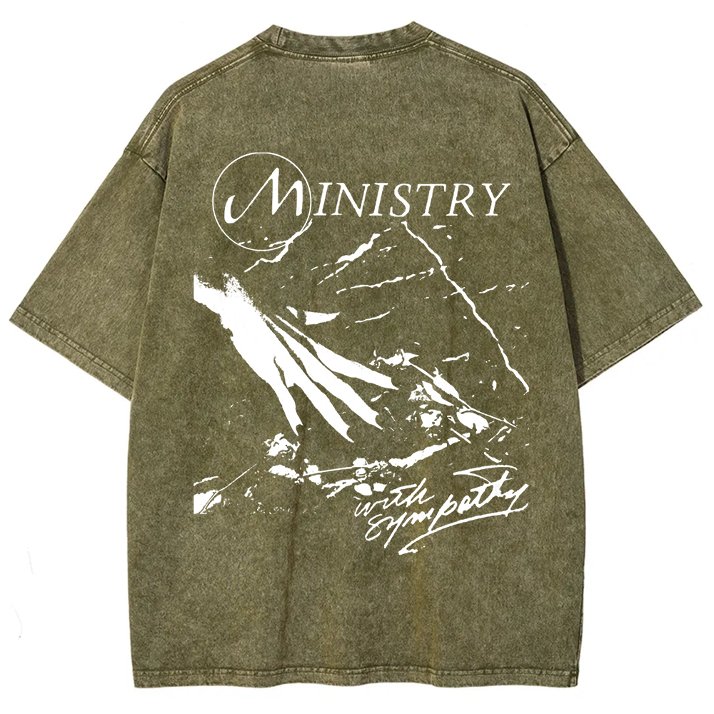 Unisex Vintage  Ministry Band With Sympathy Music   t-Shirt