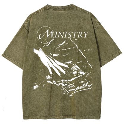 Unisex Vintage  Ministry Band With Sympathy Music   t-Shirt