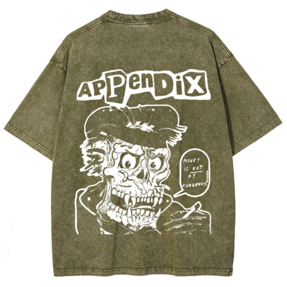 Unisex Vintage Appendix Rock Band  t-Shirt