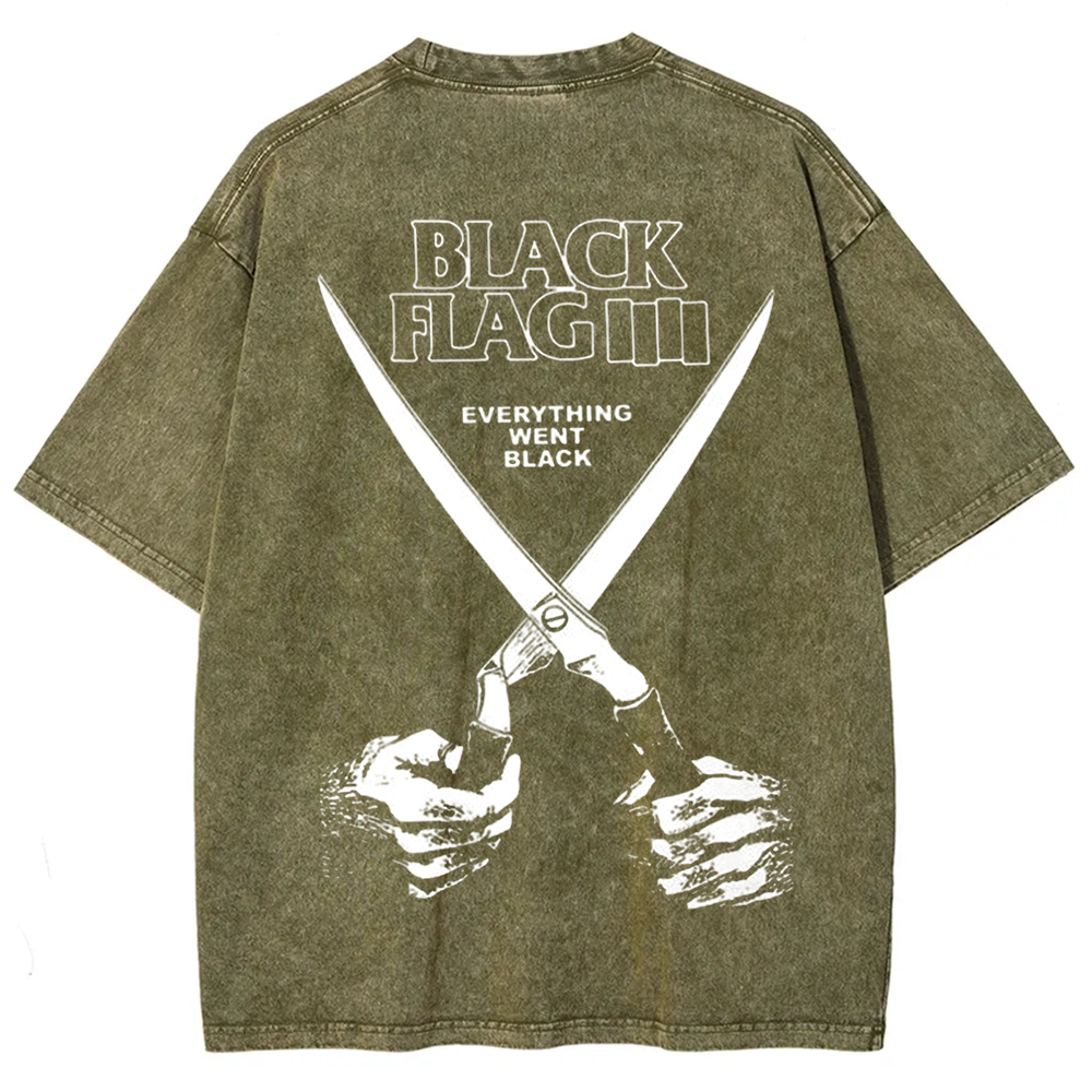 Unisex Vintage Black Flag Rock Band t-Shirt