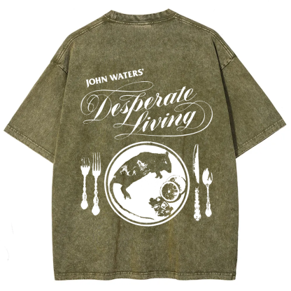Unisex Vintage  Desperate Living Horror Movie t-Shirt