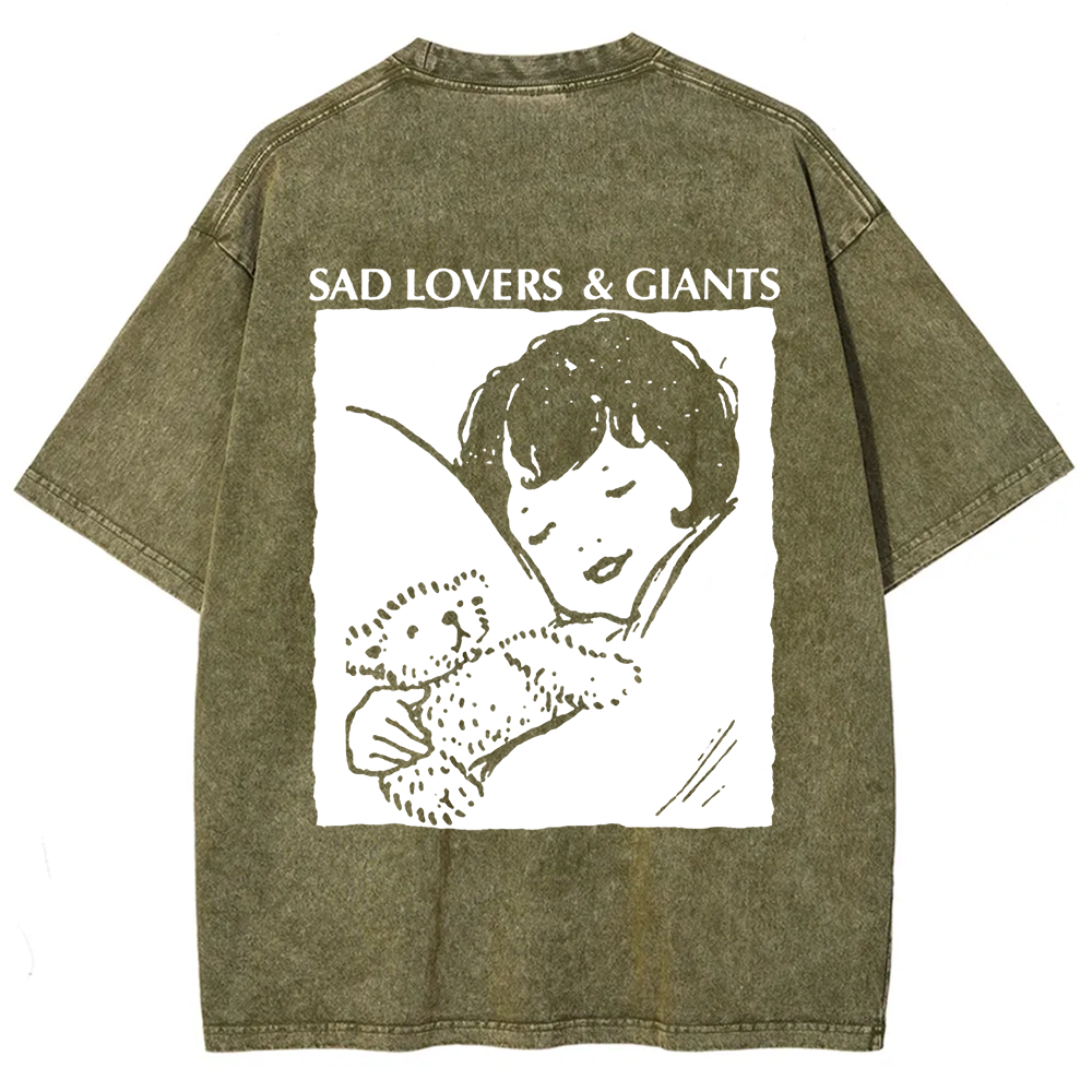 Unisex Vintage  Sad Lovers & Giants Rock Band t-Shirt