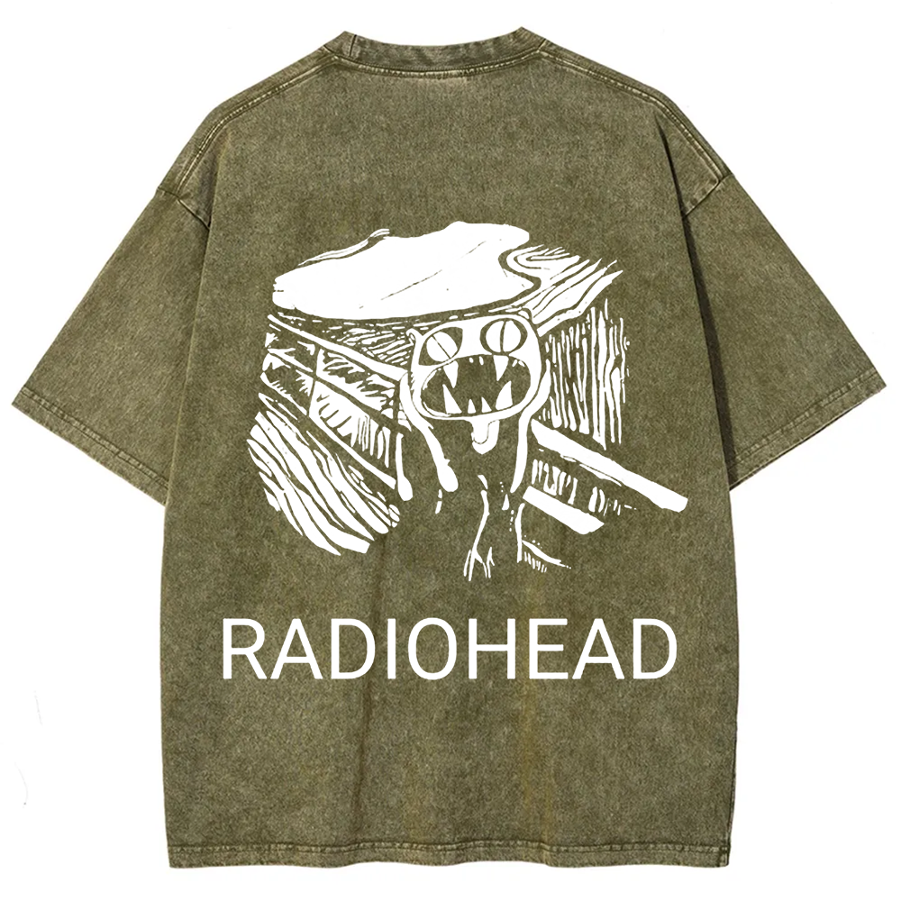 Unisex Vintage  Radiohead Band  t-Shirt