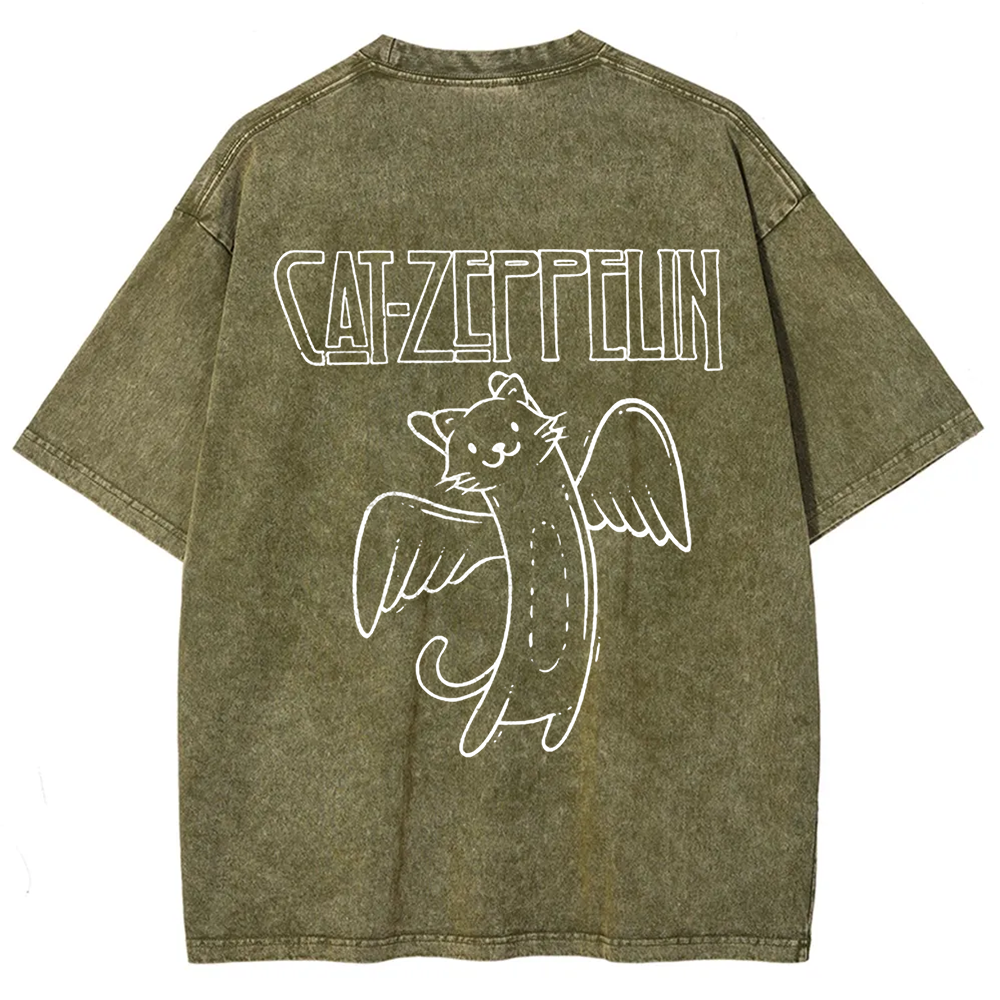 Unisex Vintage Cat Zeppelin t-Shirt
