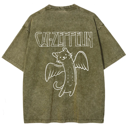 Unisex Vintage Cat Zeppelin t-Shirt