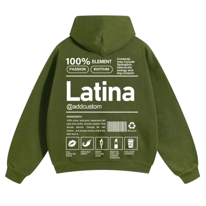 Latina Addcustom Unisex Fit Color Hoodie wearishow
