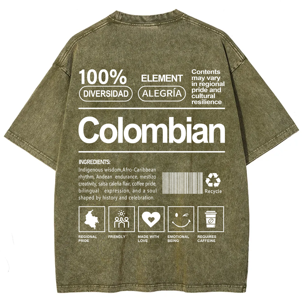 Colombian Unisex Fit  Washed T-Shirt
