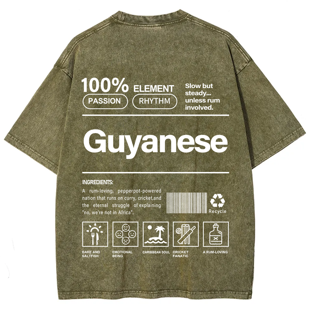 Guyanese Unisex Fit  Washed T-Shirt