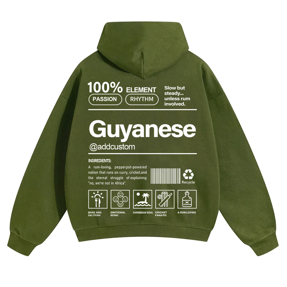 Guyanese Addcustom Unisex Fit Color Hoodie wearishow