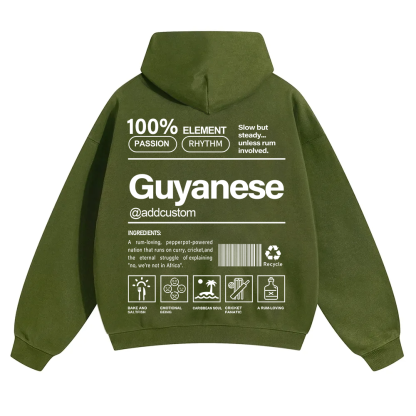 Guyanese Addcustom Unisex Fit Color Hoodie wearishow
