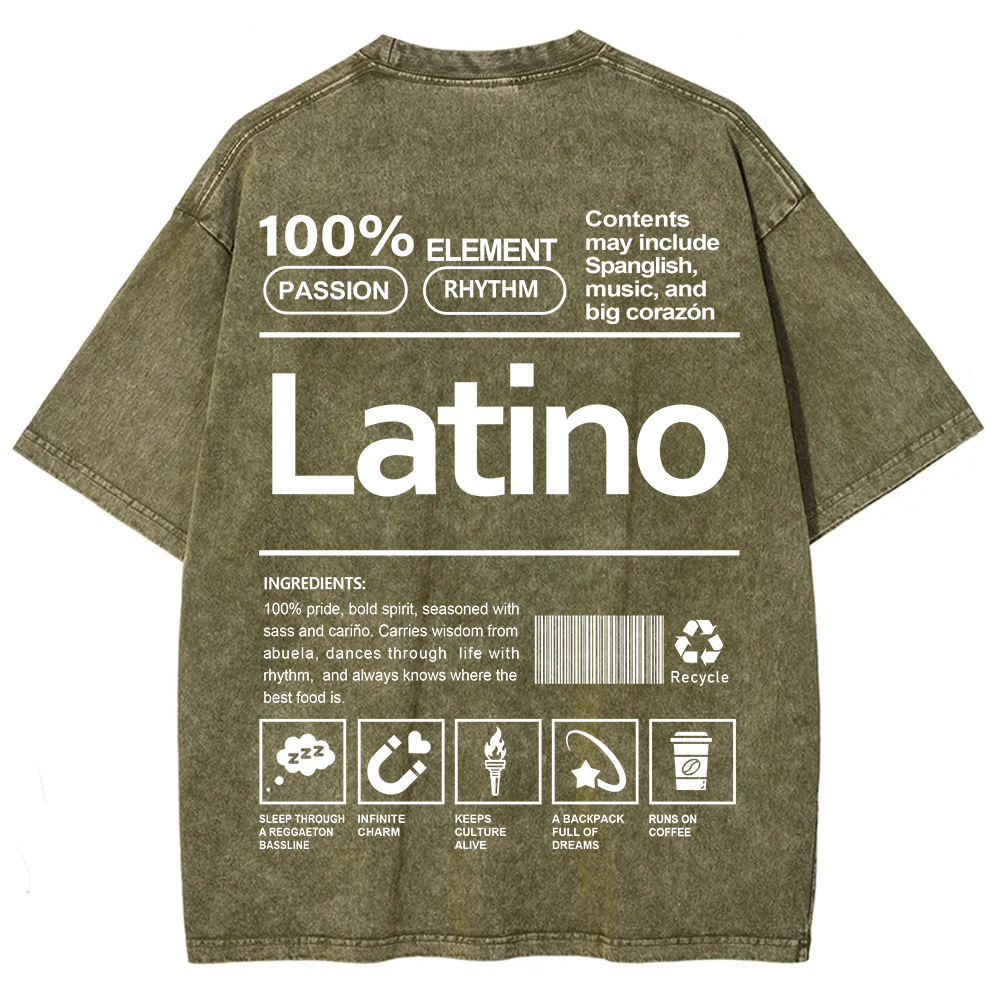 Latino Unisex Fit  Washed T-Shirt