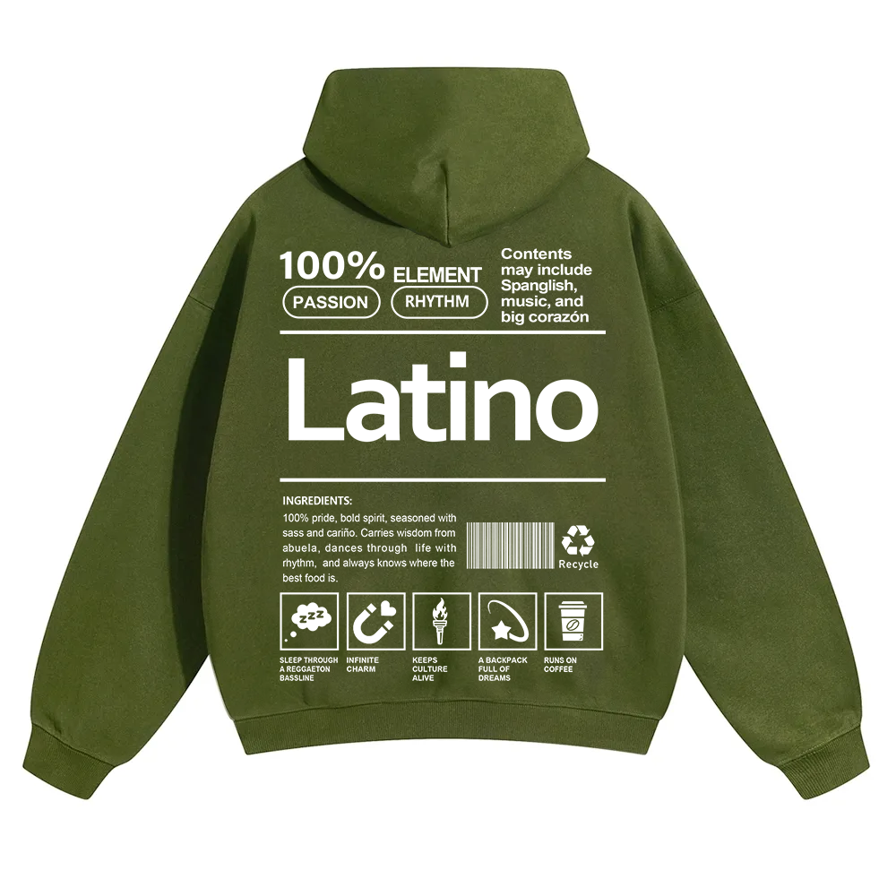 Latino Unisex Fit Color Hoodie wearishow