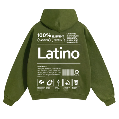 Latino Unisex Fit Color Hoodie wearishow