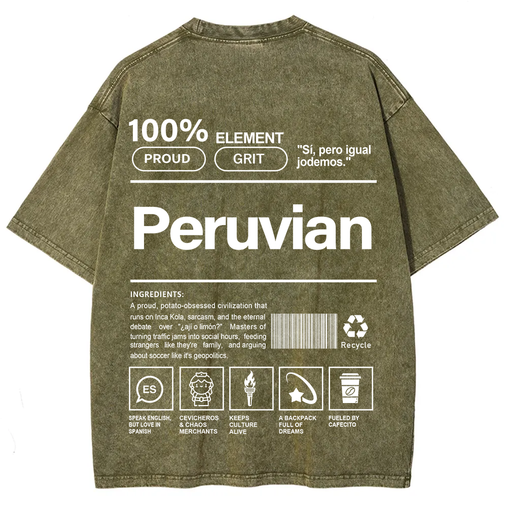 Peruvian Unisex Fit  Washed T-Shirt