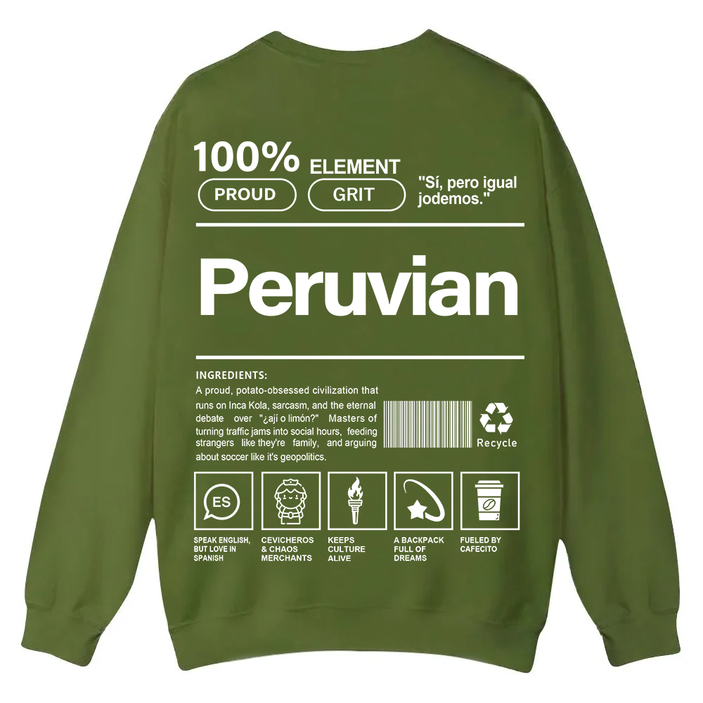 Peruvian Unisex Fit  Casual Crewneck Sweatshirt wearishow