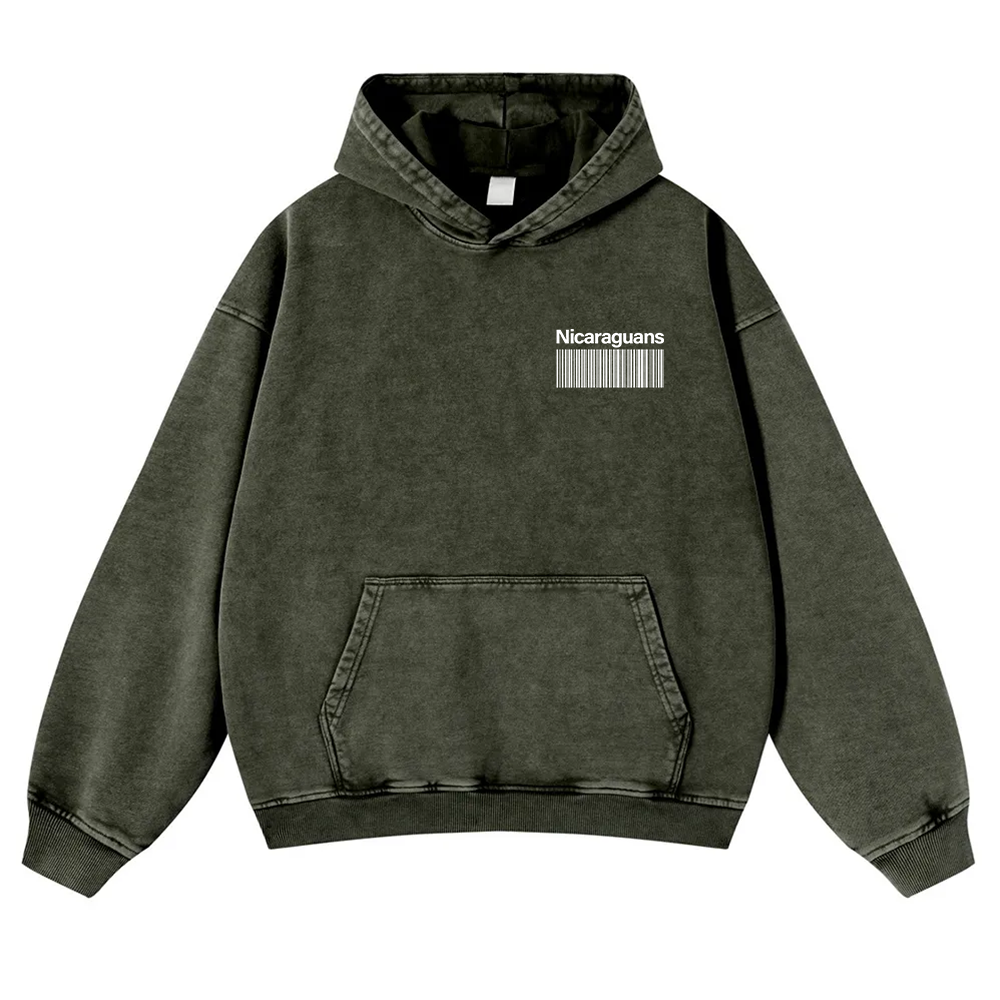 Nicaraguans Unisex Fit  Washed Hoodie wearishow