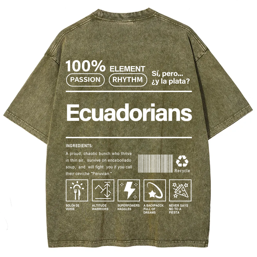 Ecuadorians Unisex Fit  Washed T-Shirt