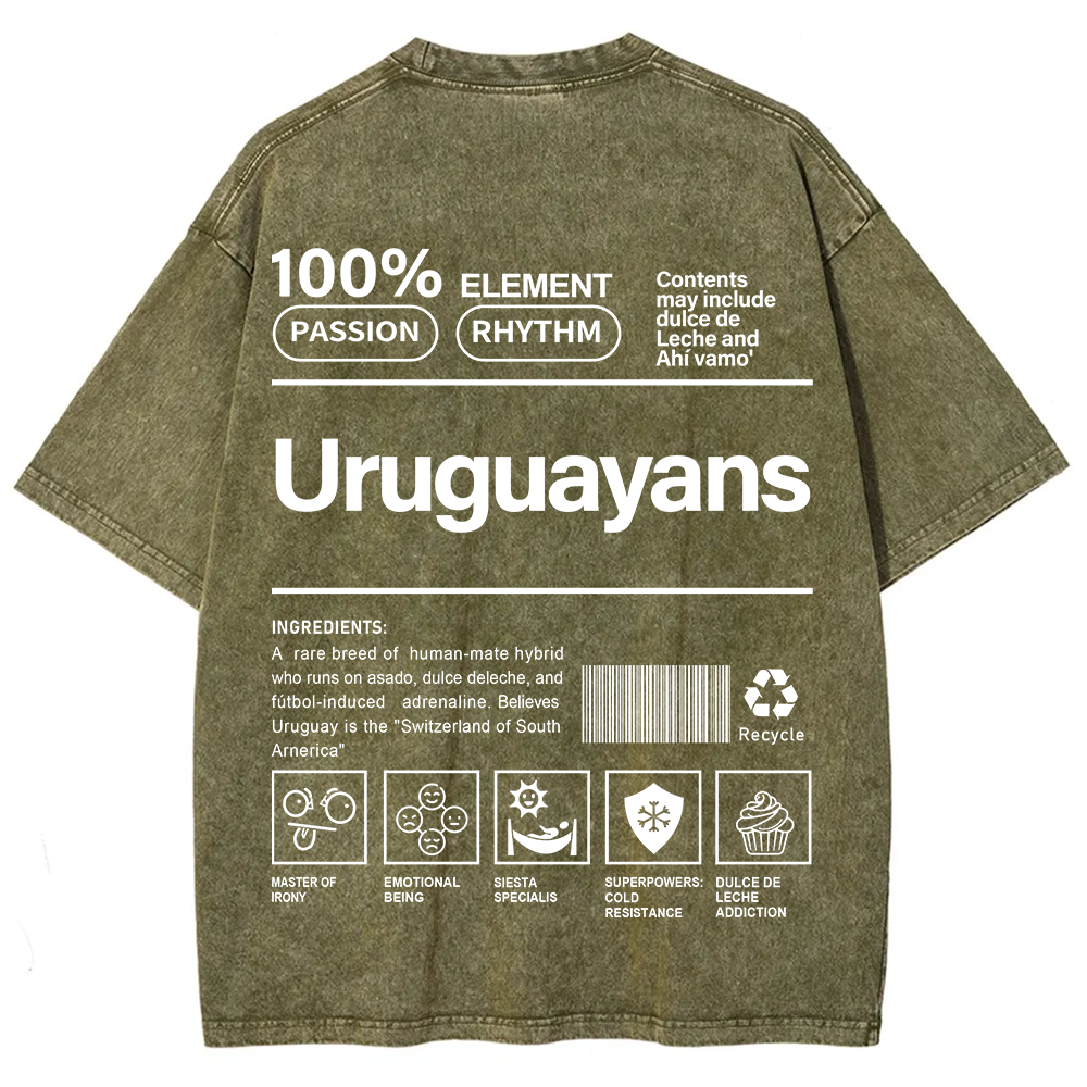 Uruguayans Unisex Fit  Washed T-Shirt