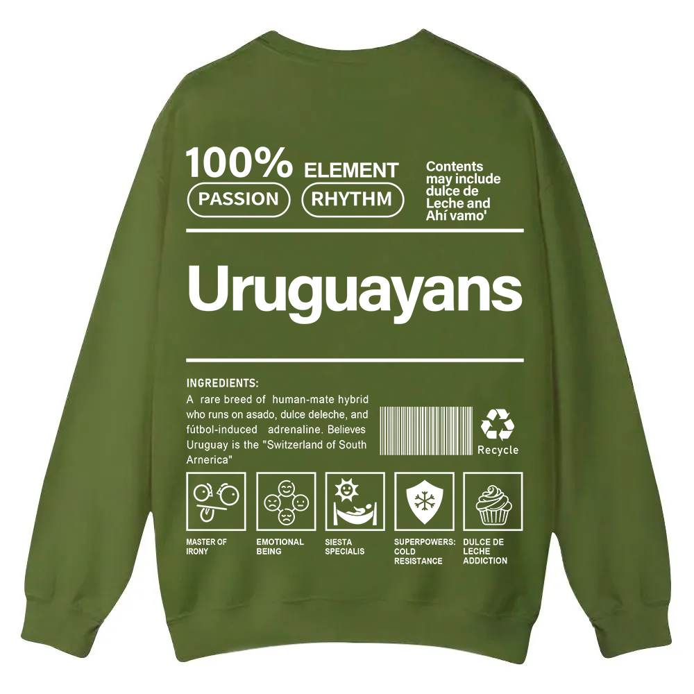 Uruguayans Unisex Fit  Casual Crewneck Sweatshirt wearishow