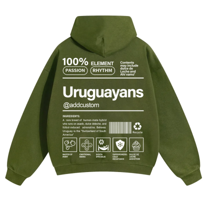 Uruguayans Addcustom Unisex Fit Color Hoodie wearishow